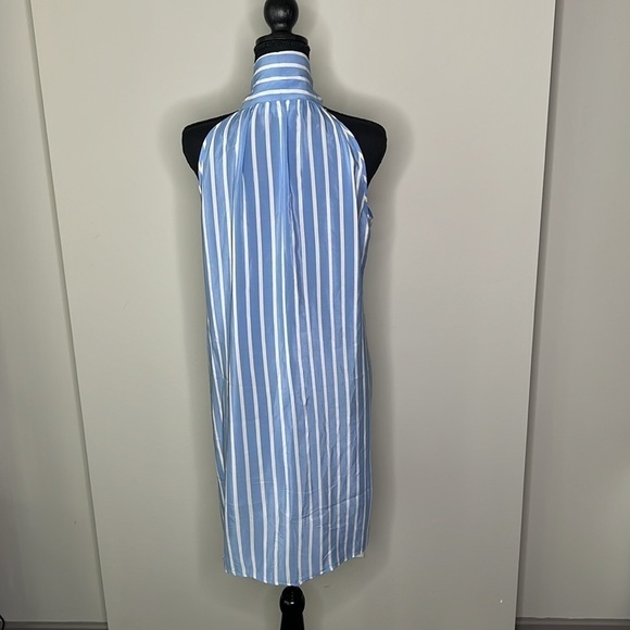 Hunter Dixon Anthropologie 100% Silk Sleeveless Mini Dress Bow Tie Size Medium - Picture 4 of 10